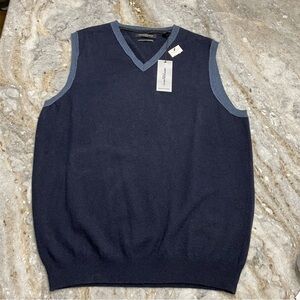 Impermeable Silk Merino Wool Cashmere Blend Sweater Vest Men’s Medium Preppy